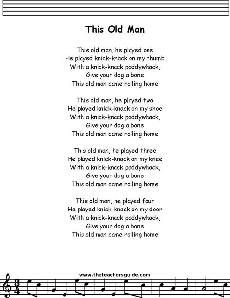 This old man is a traditional English nursery rhyme and counting song. The lyrics are simple and repetitive, with numbers from one to ten. The song was collected and …
